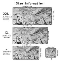Black and White Lines Mousepad XXL Fluid Computer Keyboard Pad Mouse Mat Gamer Soft Office Carpet Table Mats Desktop Desk Pads 300X800X2MM gray
