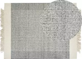 Beliani Kilimas TATLISU pilkas 160 x 230 cm vilnonis
