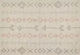 Beliani Kilimas DISPUR smėlio spalvos 160 x 230 cm medvilninis