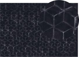 Beliani Dirbtinio kailio kilimas THATTA juodas 160 x 230 cm