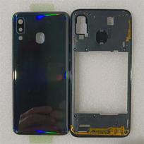 For Samsung Galaxy A40 2019 A405 SM-A405F A405DS Full Housing Case Middle Frame +Battery Back Cover Rear  With Camera Lens mėlyna