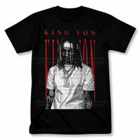 King Von Hip Hop Rap Graphic T Shirt Vintage Fan Tee S gray