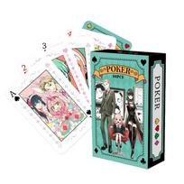 Anime Poker Toy Spy×Family Game Cards Anya Forger Loid Forger Cosplay Hardcover Collection Gift blue