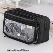 Transparent Pencil Case Niche Giant Energy Stationery Box purple gray