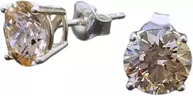 Diamond Sky Jewelry Sidabriniai auskarai „Juno (Fancy Champagne)“ su Swarovski® kristalais