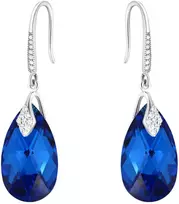 Diamond Sky Jewelry Sidabriniai auskarai „Baroque III (Capri Mėlyna Comet Argent Light)“ su Swarovski® kristalais