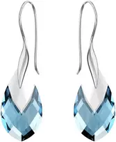 Diamond Sky Jewelry Sidabriniai auskarai „Baroque II (Aquamarine Light Chrome)“ su Swarovski® kristalais