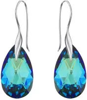 Diamond Sky Jewelry Sidabriniai auskarai „Baroque (Bermuda Mėlyna)“ su Swarovski® kristalais