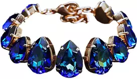 Diamond Sky Jewelry Apyrankė moterims DiamondSky „Crystal Drop II (Bermuda Mėlyna)“ su Swarovski kristalais