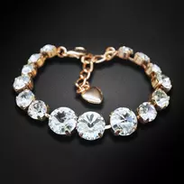Diamond Sky Jewelry Apyrankė moterims DiamondSky „Vaivorykštė II“ su Swarovski kristalais