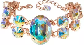 Diamond Sky Jewelry Apyrankė moterims DiamondSky „Akrus (Aurora Borealis)“ su Swarovski kristalais