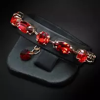 Diamond Sky Jewelry Apyrankė moterims DiamondSky „Chic II (Scarlet)“ su Swarovski kristalais