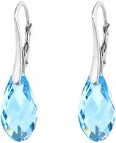 Diamond Sky Jewelry Sidabriniai auskarai „Enchanté (Aquamarine)“ su Swarovski® kristalais