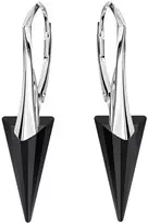 Diamond Sky Jewelry Sidabriniai auskarai „Spike II (Jet)“ su Swarovski® kristalais