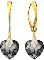 Diamond Sky Jewelry Sidabriniai auskarai „Cute Valentine (Sidabrinis Night)“ su Swarovski® kristalais