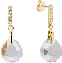 Diamond Sky Jewelry Sidabriniai auskarai „Calathea (Crystal Shimmer)“ su Swarovski® kristalais