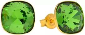 Diamond Sky Jewelry Sidabriniai auskarai „Glare (Fern Žalias)“ su Swarovski® kristalais