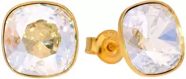 Diamond Sky Jewelry Sidabriniai auskarai „Glare (Golden Shadow)“ su Swarovski® kristalais