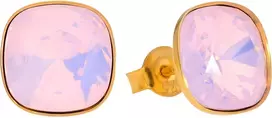 Diamond Sky Jewelry Sidabriniai auskarai „Glare (Rose Vanduo Opal)“ su Swarovski® kristalais