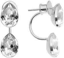 Diamond Sky Jewelry Sidabriniai auskarai „Dew Drop“ su Swarovski® kristalais