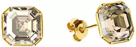Spark Sidabriniai auskarai „Imperial II (Golden Shadow)“ su Swarovski® kristalais