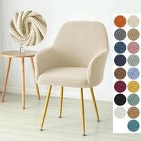 High Arm Chair Cover Stretch Spandex Polar Fleece Dining Chair Covers Armchair Cover Kitchen Seat Covers for el Home Party 1pc Chair Cover beige