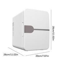 12V DC 220V kintamosios srovės 6L mini automobilinis šaldytuvas elektrinis dvejopo naudojimo automobilinis kempingo šaldytuvas Automobilinis mini šaldytuvas, skirtas vairuojant Kelionės keliones balta