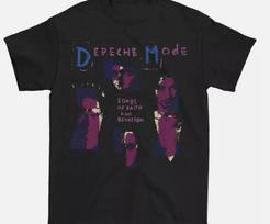 New Depeche Mode Mens Songs Of Faith Devotion Black Unisex Shirt S-45XL Unisex T-Shirt S blue