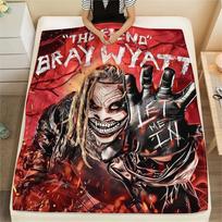 1PC Bray Wyatt,WWE Print Flannel Blanket, High quality All Seasons, Home Decor, Warmth and Comfort, Perfect for Christmas Gifts 80cm x 120cm red