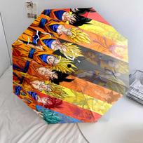 Goku pattern, automatic folding umbrella, portable and foldable design, 8 ribs, a Christmas or birthday gift. įvairiaspalvis