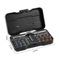 24-in-1 Multifunctional S2 Steel Grey Ratchet Screwdriver & Wrench Set black