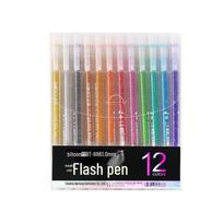 12-Color Glitter Gel Pen Set - Highlighter, Marker, and Journaling Pen for Kids and Students gray