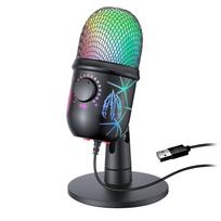 USB Microphone Play Gaming Mic for PC Mac PS4/5 Podcast Microphone with RGB Mute Monitor Noise Reduction for Recording Streaming juoda