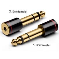 6.35Mm 1/4 Male To 3.5Mm 1/8 Female Connector Stereo Headphone Adapter Audio Jack Adapter For Aux Cable Headphone 1PC