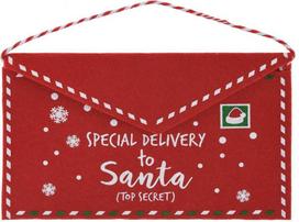 Christmas Decoration Kalėdinė dekoracija KALĖDINIS VOKAS LAIŠKUI KALĖDŲ SENELIUI IŠ VELTINIO 26x16CM SPECIAL DELIVERY 1054605