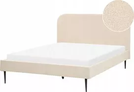 Beliani Lova Boucle FLAYAT 140 x 200 cm šviesiai smėlio spalvos