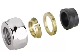 adapters kapara caurulei 15mm, 24-19, balts