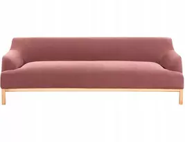 Beliani Trivietė sofa SOSJO burgundiškos spalvos
