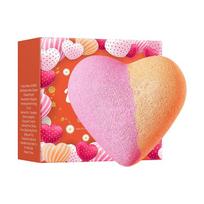 Švaraus kūno vonelė, Širdies formos dušo bomba, Dovana mamai, Vonios produktai, Dovana moterims, Gimtadienio dovana, Lygi ir drėkinama oda, 1 vnt. One Size oranžinė