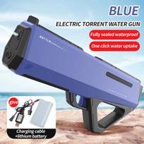 Fully Automatic Electric Water Gun Summer Outdoor Toys For Kids Continuous Spraying Pool Water Gun mėlyna