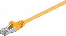 Goobay RB-LAN CAT 5e jungties kabelis, F/UTP, geltonas – laido ilgis 0,5 m