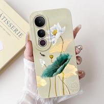 For Vivo V50 Lite 4G 5G V50 5G Phone Case Silicone Soft Back Cover For Vivo V2441 V2427 Bumper Dragon Cat Flower Butterfly Capa Vivo V50 5G V2427 gray