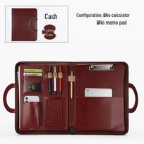 Leather A4 Zipper Binder & Writing Pad Business Gift Bag ruda