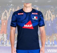 25-26 Kid's New Volleyball Jersey T-shirt France National Team Training Jersey Breathable Quick Drying Adult Sportswear T-shirts S