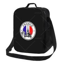 France Lunch Bag with Adjustable Shoulder Strap Reusable Thermal Bento Tote for Work Picnic Beach One Size
