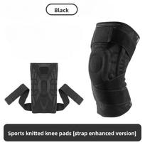 Knee Brace Adjustable Strap Silicone Pad Knee Support for Men Women Running Basketball Squat Arthritis Pain Relief Compression Knee Pad M L XL M black