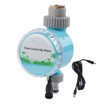 USB 2 in 1 Remote Control Irrigation Timer Wifi Bluetooth Water Timer Smart Watering Controller blue