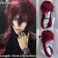 EAST Raudona Ilga Tiesi Sintetinė Mullet Šukuosenos Perukas Vilko Uodega Sluoksniuotas Pūkuotas Moterims ir Vyrams Perukas Kasdieniam Vakarėliui Lolita Cosplay white