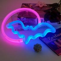 1Pc Neon Signs,  LED Neon Lights, Neon Sign for Wall USB/Battery Led Neon Sign for Wall Decor, Gift, Bar, Halloween blue