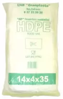 Fasavimo maišeliai HDPE 14/4*35 8 mikronai